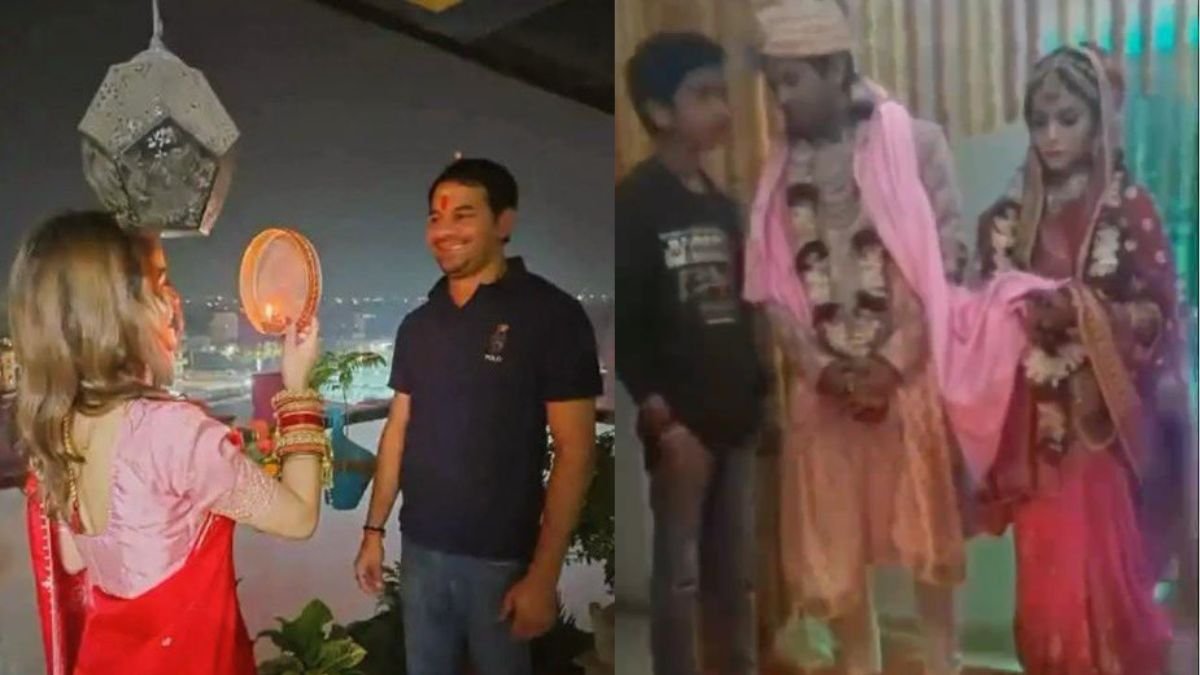 tej pratap anushka yadav wedding photo