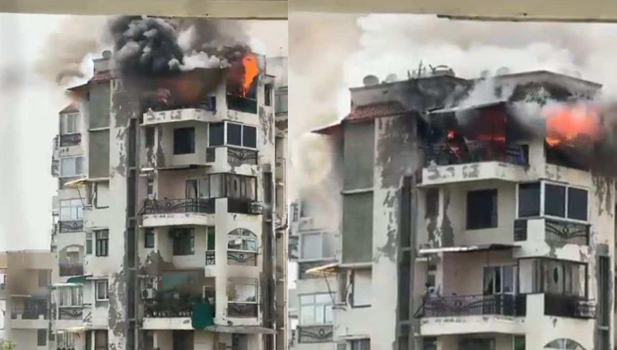 Delhi Fire Video Dwarka
